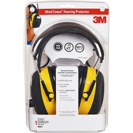 3M Commercial Earmuff, Am-Fm Radio, Mp3 MMM9054100000V